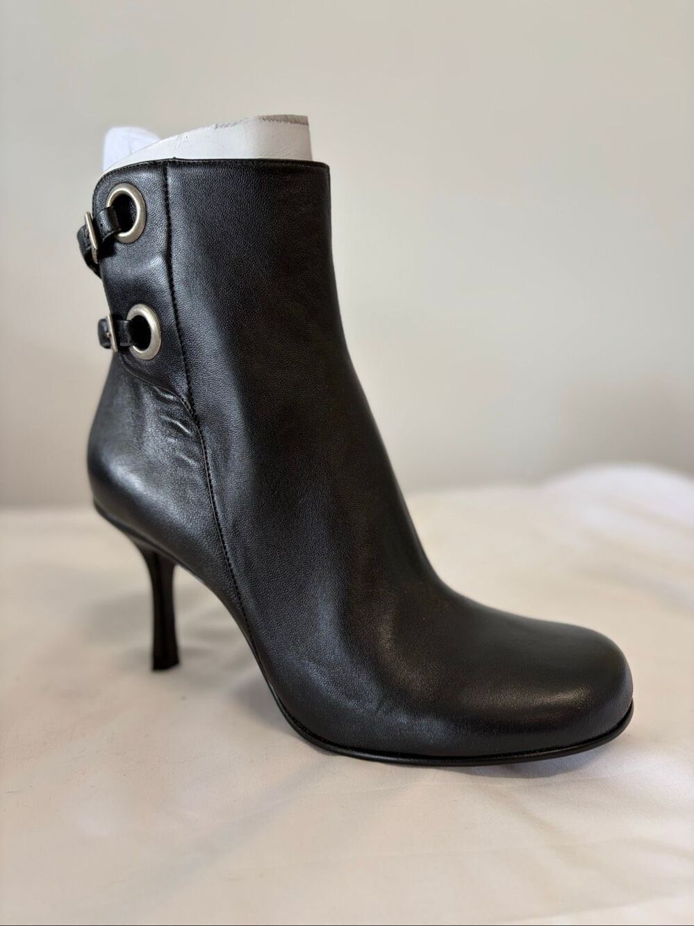 Steven Madden Tennisha Black Leather Boot Women’s Size 10M New With Box